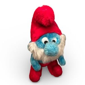 Vintage 1981 Wallace Berr & Co. Inc. Stuffed Papa Smurf